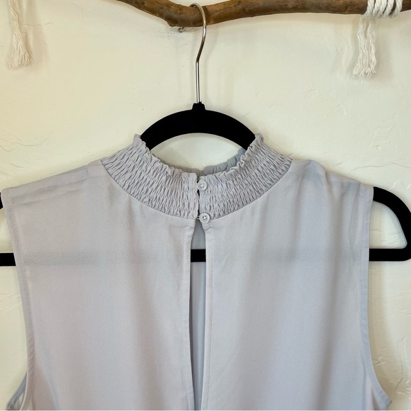 Express Light Gray Sheer Sleeveless Blouse - Picture 8 of 8